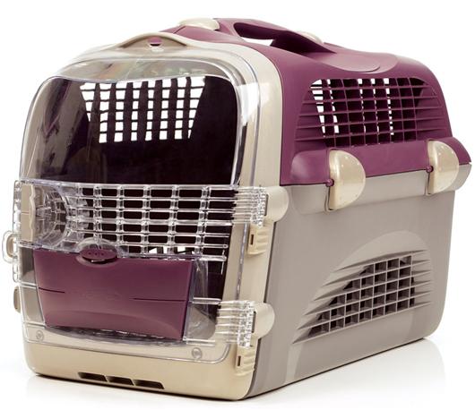 Cat Carrier's such as this one can accomodate birds nicely